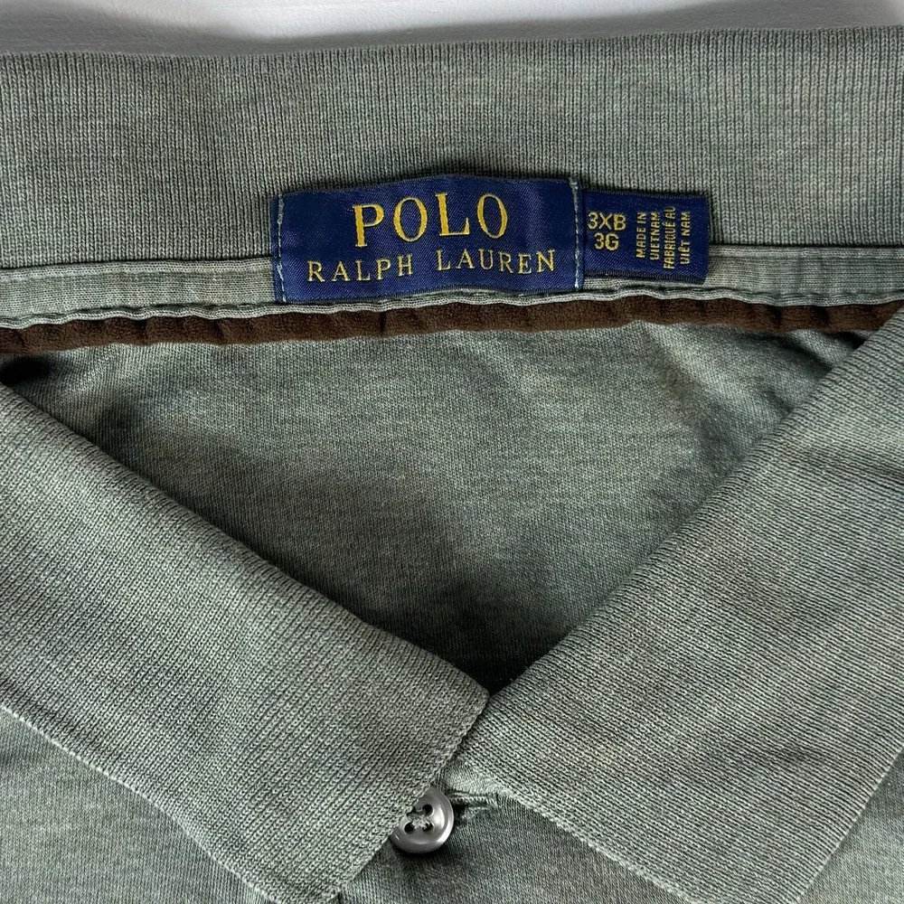 Polo‎ Ralph Lauren Mens 3XB Polo Shirt Long Sleeve Green